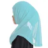 Vlakte Kleine Meisje Kant Amira Hijab Underscarf Fit 2-6 Jaar Oude Kinderen Al-Amira Pull Op Islamitische sjaal Headwrap Hoofdbanden Tulband