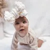 Wiosna lato niemowlę miękka bąbelek podwójna warstwa duża bowknot opaska dla dzieci dziewczyny popcorn fryzjer dzieci