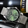 BE125 Batería de cuarzo de alta calidad Reloj para hombre Acero inoxidable Seis manos Cinturón Cronógrafo 1884 Reloj de pulsera multifunción de edición limitada Diseñadores de marcas de lujo