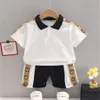 Katoenen kinderen kleding set kinderen designer t-shirt broek 2-delige pak peuter baby outfit jongens meisje mode kleding