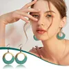 Boucles d'Oreilles Créoles Bohème Ethnique Ensemble Avec Rétro Américain Turquoise Vintage Chunky Pour Femmes Valentine Filles