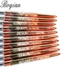 Kits BQAN NYA 10st Rose Gold Handle Nail Brush UV Gel Liner Målning Pen Akryl Ritning Borste för naglar Nagelkonst Tool Nail Pen