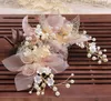 Klipy do włosów Opaska na głowę Pearl Rhinestone Flower Decoration Bridal Wedding PROM PRYPT PRZECIWKA PŁACKA RĘCZNE DZIAŁANIE DZIAŁANIA