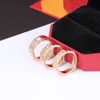 Titanium Steel Ring Love Rings for Women Gold Silver Rose Gold Men ring Förlovningsring för älskare 4mm 5mm 6mm bred storlek 5-11
