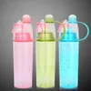 water bottle New Sports Cup Plastic Spray Cool Summer Sport Water Bottle Portable Climbing Outdoor Bike Shaker Bottles