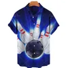 Men's Casual Shirts Bowling Hawaiian Plus Size Men's Short Sleeve Beach Vacation