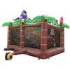 Kommersiell PVC Sying Uppblåsbar Pirate Play Theme Slide Jumpning Combo Bounce House Jump Combo Palm Tree Moonwalk Bouncer för barn med fartyg till dörr