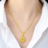 Vietnam Sand Gold Halskette Damen New Style Temperament Simulation Reichhaltiger und wertvoller Blumenanhänger mit einem hochwertigen Sinn, der als Geschenk für eine lange Zeit nicht verblasst
