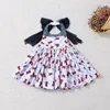 Girl Dresses Children Waterproof Apron Dress Girls Bow Stripe Cartoon Ventilate Princess Cute Coverall 0-3Y E098