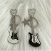 Guitar Love Heart Star Key Chain for Men Women Sweet Cool Strendy Fashion Pendant Keychain Rock Punk Accessories Gift GC2161