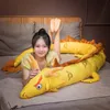 Plush Pillows Cushions Simulation Dragon Long Pillow Hugs Cute Snake Toy Soft Cartoon Five Colors Dinosaur Stuffed 220CM Sleeping Cushion Gift 230531