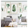 Paintings Green Plant Digital Painting Modern Decorated Picture Framed Fashion Art Painted El Sofa Wall Decoration D Vt14961 Drop De Dhlvj