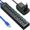 Hubs USB Hub USB Splitter 3 0 2.0 Switch USB Concentrator MultiHub Kilka portów przedłużacz z zasilaczem dla MacBook PC