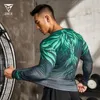 Męskie koszulki Zrce Gym Sport Thirt Men Szybkie suche koszulę do biegania Mężczyzn Trening Tees Fitness Tops Compresy