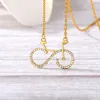 Chains Bike Shaped Pendant Necklace Gold Color Aesthetic Cycling Chain Choker Women Party Fashion Jewelry Gifts On-Sale