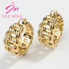 Hoop Huggie Hoop örhängen smycken för kvinnliga afrikanska guldpläterade oregelbundna stora örhängen för Dubai Weddings Party Gold Color Earring Jewellery 230531