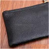 Storage Bags Men Women Leather Mini Wallet Solid Color Simply Coin Key Pocket Wallets Card Purse Durable Unisex Vt1593 Drop Delivery Dhiiq