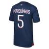 23/24 MBAPPE 축구 유니폼 2023 O.Dembele Marquinhos Verratti Kimpembe Maillots de Football Shirt G.Ramos M.Asensio Lee Kang in Kolo Muani Kids Kit Uniforms