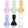 Latest 30MM Smoking Portable Colorful Chess Piece Thick Glass Handmade Bubble Carb Cap Nails Dabber Bong Oil Rigs Hookah Shisha Waterpipe Bowl Bubbler Tip Hat DHL