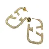 Ohrringe Designer Ohrstecker Luxus Gold Herzform Perle Kristall Gold V Buchstabe 925er Silber Schmuck Klassiker GC2159