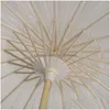 Guarda-chuvas de papel de bambu branco guarda-chuva pintura de artesanato chinês dança decoração de festa de casamento nupcial Dbc Vt0420 Drop Delivery Home G Dhpnx