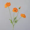 Decorative Flowers Artificial Poppies For Home Wedding Party Table Decoration Fake Plant Diy Valentines Day Gift Accessories