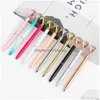 Ballpoint Pens Big Diamond Crystal School Office Promotion Gift Metal Gem 28 Colors Student Pen With Large Dh1260 Drop Delivery Busi Dhz2S