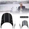 New Black/Clear Motorcycle Custom Compact Sport Deflettore del vento Parabrezza retrò 4-7 '' Faro universale adatto per Yamaha Harley