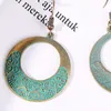 Hoop Earrings Bohemian Ethnic Set With Retro American Turquoise Vintage Chunky For Women Valentine Girls