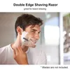 Blades 2021 Nieuwe handgreep Classic Double Edge Shaving Razor met opbergzak Veiligheid Baard Razor Metaal Handmatige Moustache Verwijdering Scheergereedschap