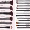 Pinsel ZOREYA 18 Stück hochwertige Kunsthaar-Make-up-Pinsel-Sets mit schwarzem Holzgriff, Concealer, Konturmischung, Lidschatten-Werkzeug