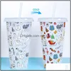 Other Drinkware Creative Christmas Cold Colorchanging Plastic Cups Decoration Juice Cup With Lid And St Drop Delivery Home Garden Ki Dhbzj