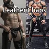 Broek mannen Cowboy Chaps broek met strings lederen broek mouwen sexy Assless Chap voor mannen Moto broek coole outfits stripper volwassen slijtage