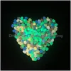 Andra konst och hantverk 50 PC/Pack Luminous Stone Fluorescent Aquarium Pebbles Fish Tank Garden Decoration Drop Delivery Home DHD9K