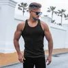 Herrtankstoppar Sommarmens ärmlösa muskel killar märke Gym Tank Top Men Bodybuilding and Fitness Clothing Shirt Mens Tops 230531