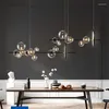 Pendant Lamps Nordic Foam Led Chandelier Long G9 Hanging Lamp Kitchen Bar Lights Home Decor Lusters Luminaire Suspendu Lighting