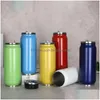 Tumblers الإبداع فراغ ماء مؤكد زجاجة ماء أزياء الفولاذ المقاوم للصدأ من الفولاذ المحمول يمكن أن يكوب كوب كوك كوك الشرب قطرة DHG4W