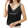 Running Sets Ice Silk Women Tops Woman Satin Blouses Shirts Sexy Faux Lace Blouse Elastic V-neck Shirt Top Fashion