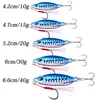 Baits Lures Aorace 1PC 10g40g Metal Jig Lure Slow Shore Casting Jigging Trout Tuna Fish Spoon Sea Bass Hard Bait Fishing 230530