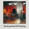 Hand Painted Canvas Art Impressionist Gezellig Grand Cafe Pub Willem Haenraets Artwork for Restaurant Wall Decor