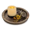 Candle Holders Rustic Wooden Tray Holder Multi-purpose Lightweight Wear-resistant For Farmhouse Kitchen