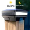 ソーラーフェンスランプランドスケープライトガーデンポストキャップランプ52 LED屋外防水パスデッキ