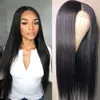 Super idool rechte pruik 4x1lace deel mens haar pruiken voor zwarte vrouwen kanten sluitingspruiken braziliaans haar voorafgeplikt met babyhaar