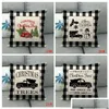 Kussensloop 45X45Cm Christmas Er Merry Plaid Sierkussen Xmas Boom Elanden Autobank Woondecoratie Dbc Drop Delivery Tuin Textiel Dh1Nl