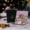 グリーティングカード封筒付きメリークリスマスカードサンタスノーマンツリー