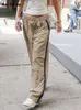 Грузовые брюки Женская мода полосатая контрастная цвето