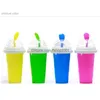 Other Drinkware Easy Diy Smoothie Cup With St Magic Pinch Maker Travel Camp Portable Sile Sand Ice Cream Slush Drop Delivery Home Ga Dhgkf