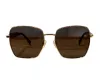 Modedesigner 64ZS Sonnenbrille für Herren und Damen, einzigartiges Beindesign, Metall, quadratische Form, Brille für den Außenbereich, trendiger, vielseitiger Stil, Anti-Ultraviolett-Schutz