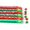 襟100pcsペットクリスマスカラー猫犬編み動物アクセサリーホリデーボウタ調整可能なネックストラップグルーミングフェスティバルハッピー