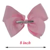 Hair Accessories 20 Pcs/Lot 8" Large Grosgrain Ribbon Clips Hairpins Barrette Bowknot Headwear Solid Children Bow For Girls Hairbow